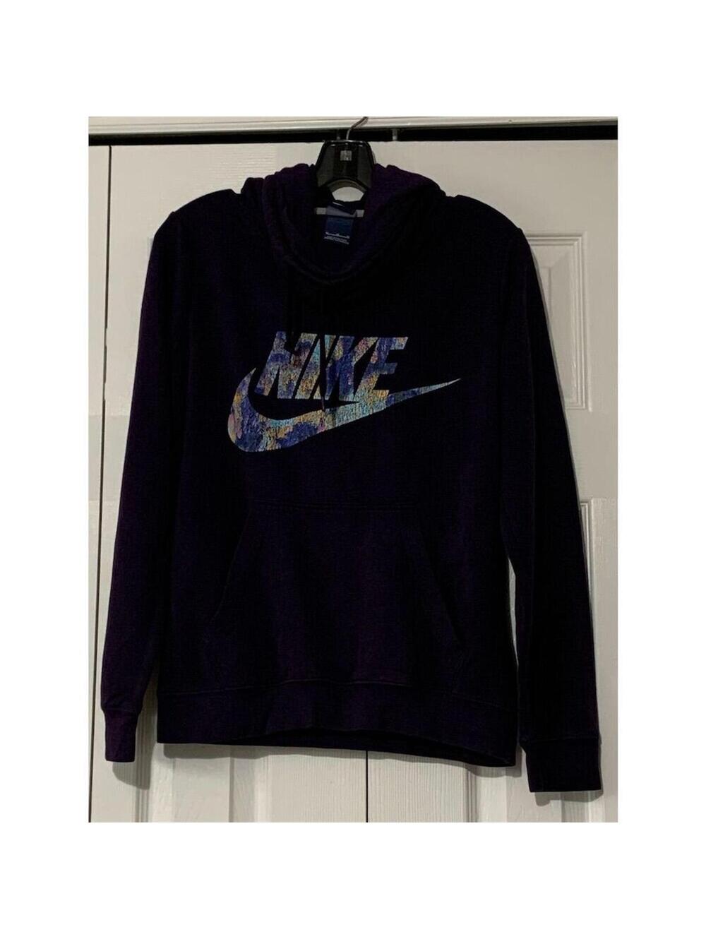 Nike Women's Funnel Neck Hoodie Purple Size M Long Sleeve Pullover